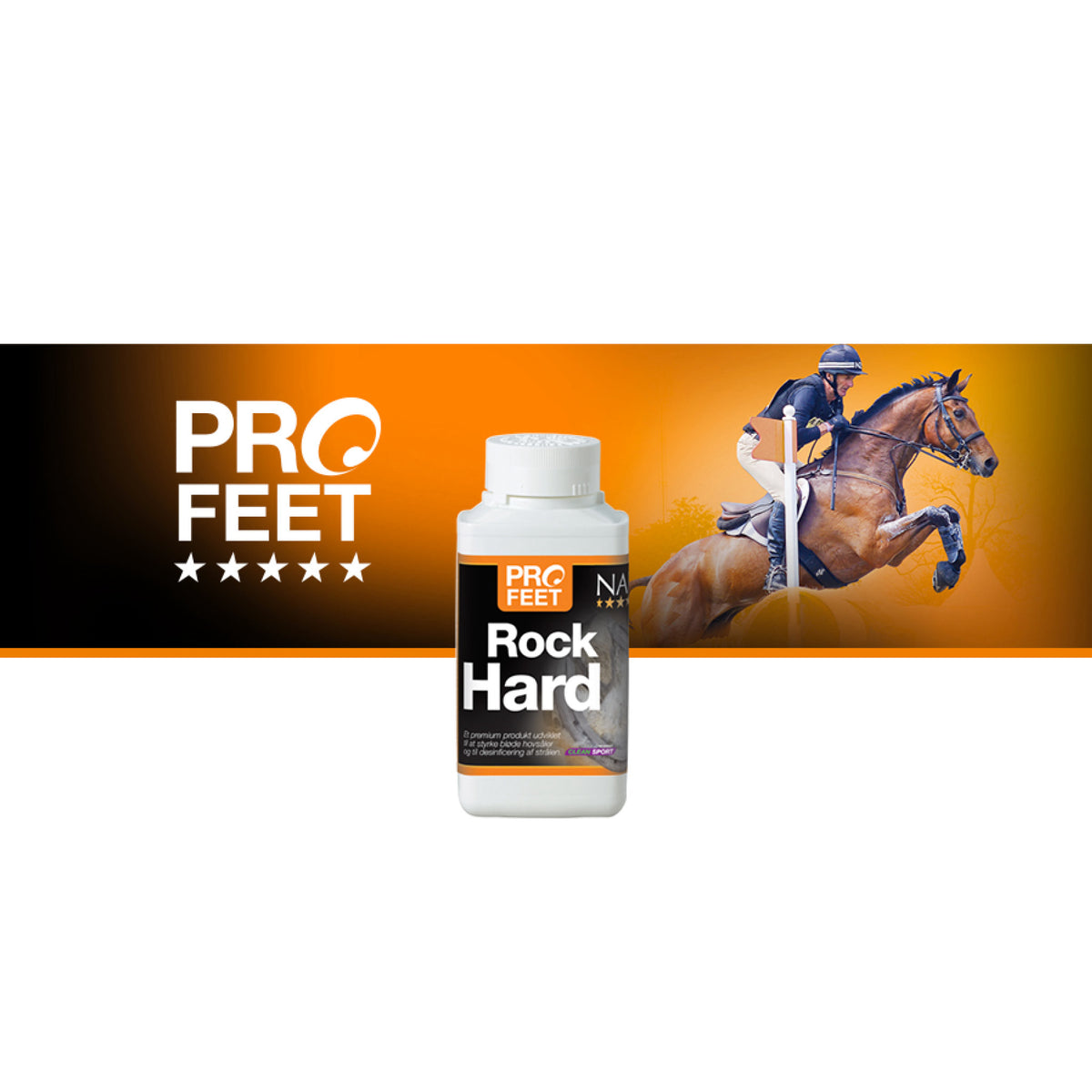 NAF ProFeet Rock Hard i 250 ml flaske til heste – billede 3