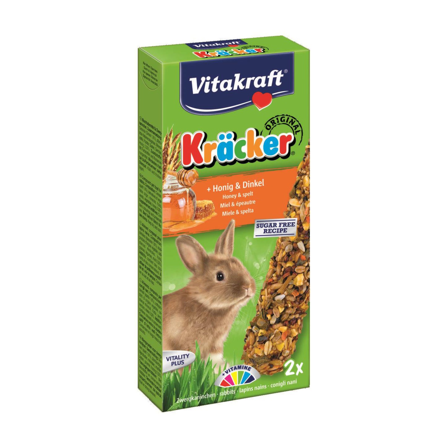 Kräcker Kaninsnack - Honning & Spelt - 2 stk