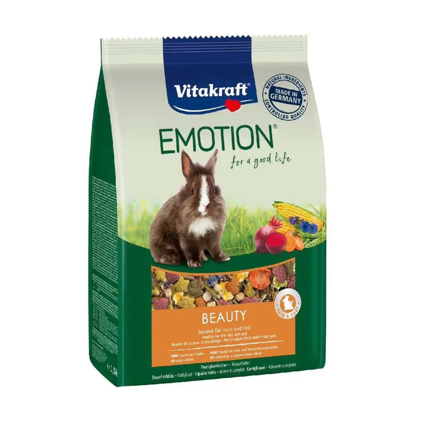 Vitakraft Emotion Beauty Adult - Dværgkaninfoder - 1,5 kg