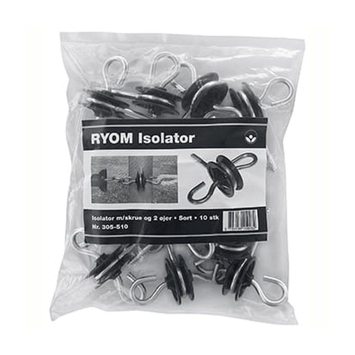 Ryom isolator ring med to øjer
