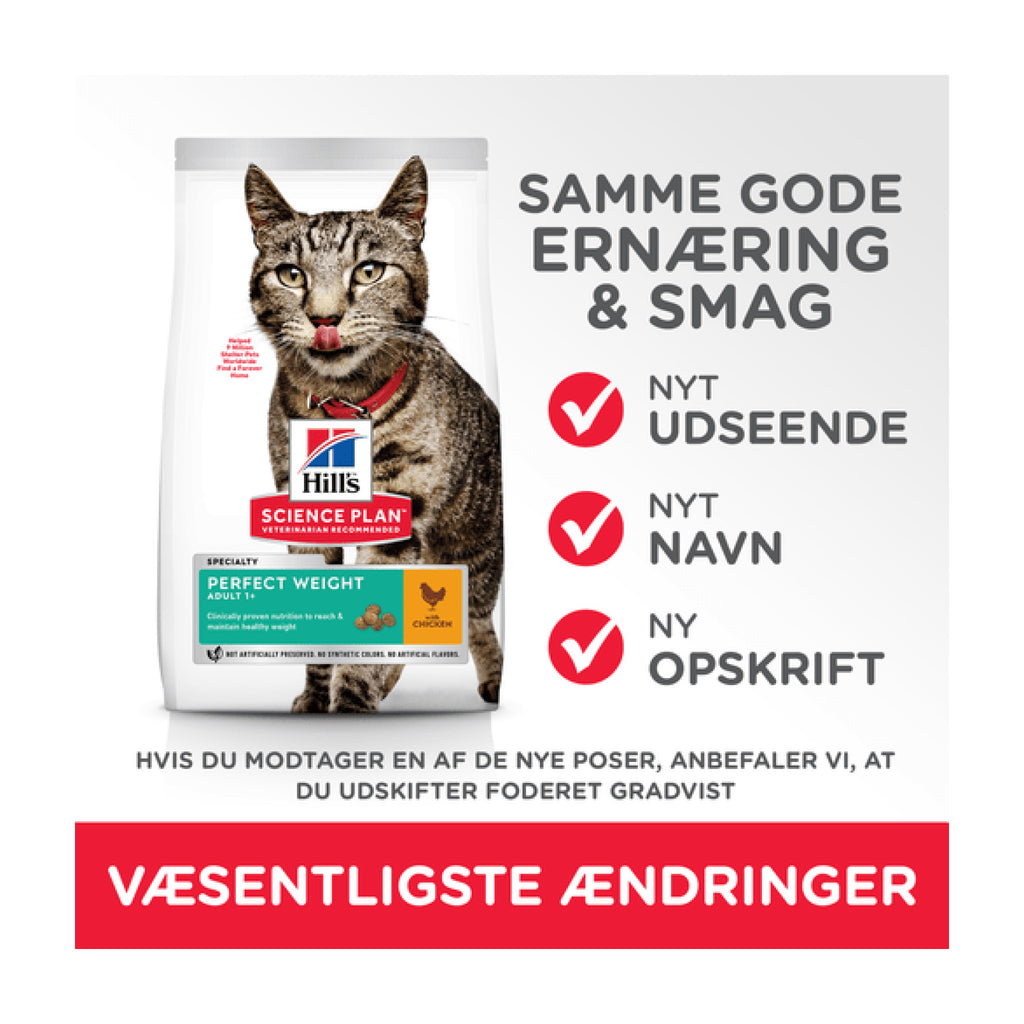 Hills Perfect Weight - Til katte med tendens til overvægt - 7 kg