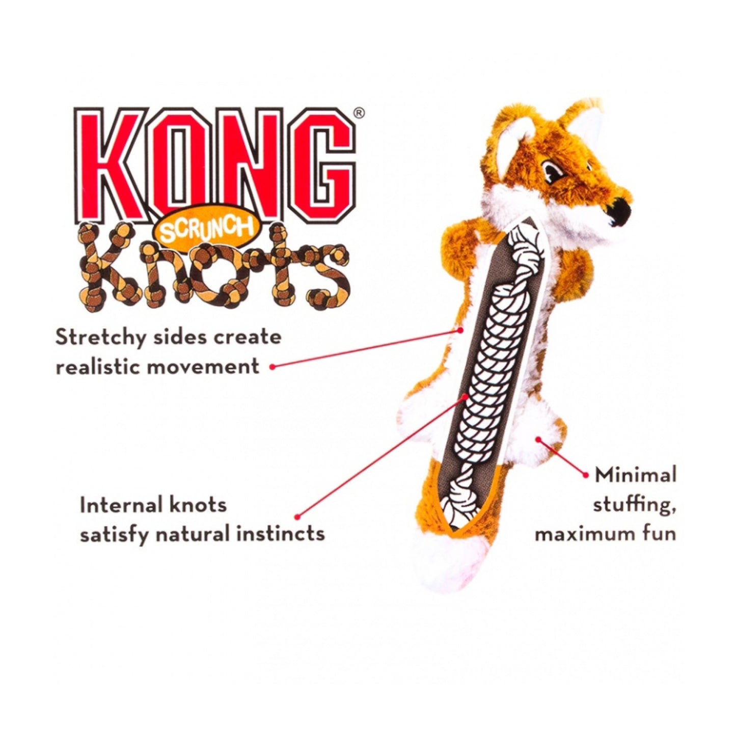 KONG Scrunch Knots Racoon - Small/Medium