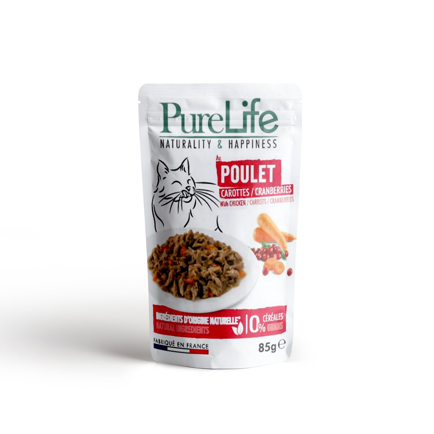PureLife Vådfoder til Kat m/Kylling - Multipakke - 12 x 85 g