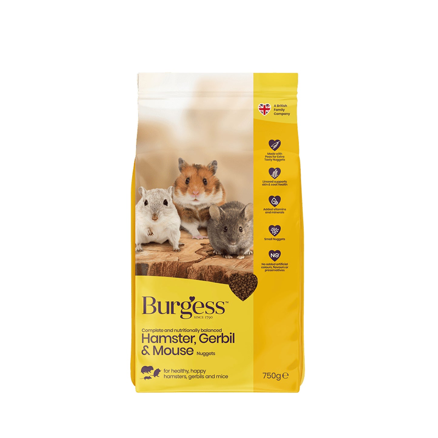 Burgess Hamster, Ørkenrotte & Mus - 750 g