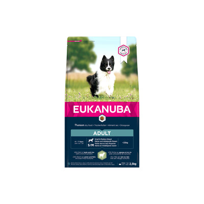Eukanuba Adult Small/Medium - Lam & Ris - 2,5 kg