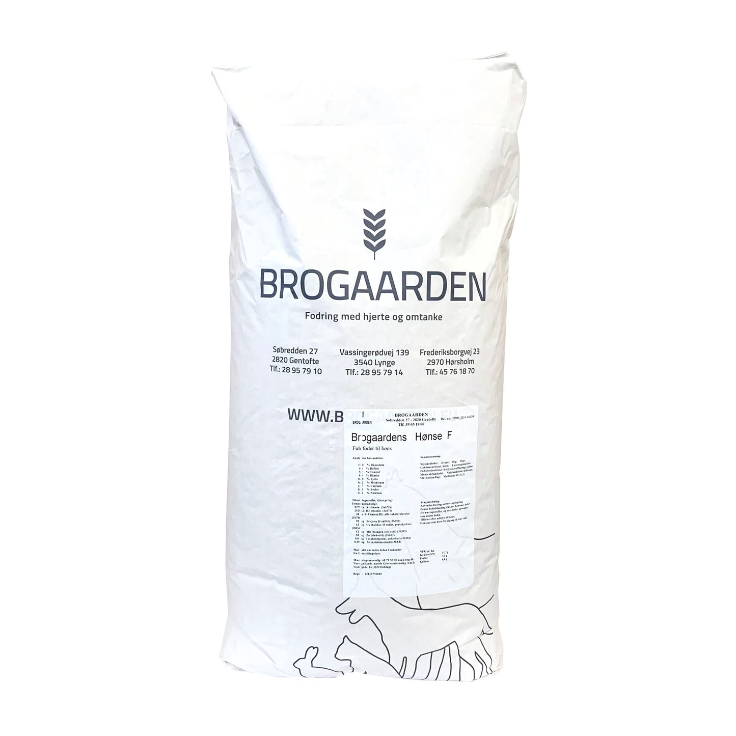 Brogaarden Hønsefuldfoder 13/97 Hønse-F - 18 kg