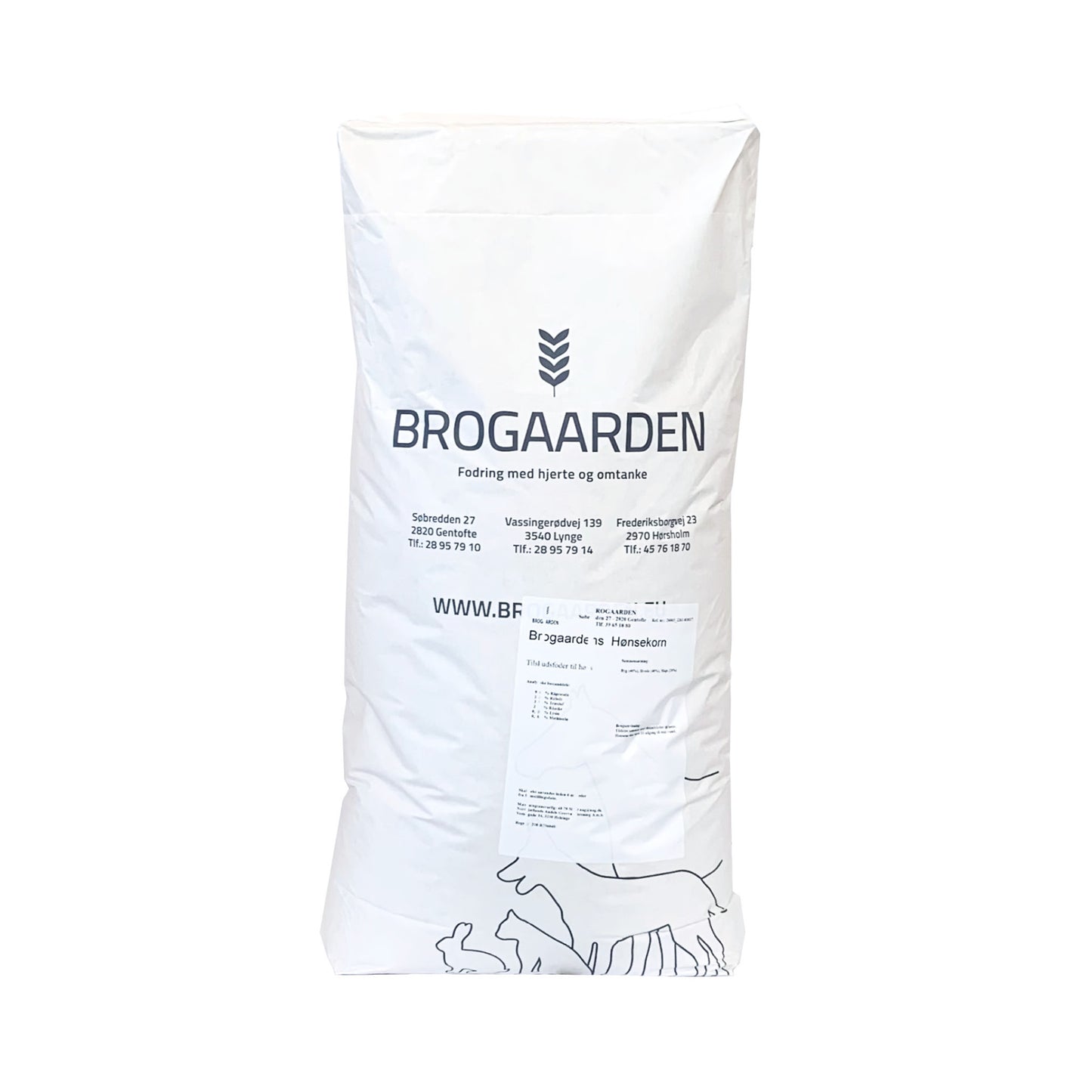 Brogaarden Hønsekorn - Byg, Hvede & Majs - 18 kg