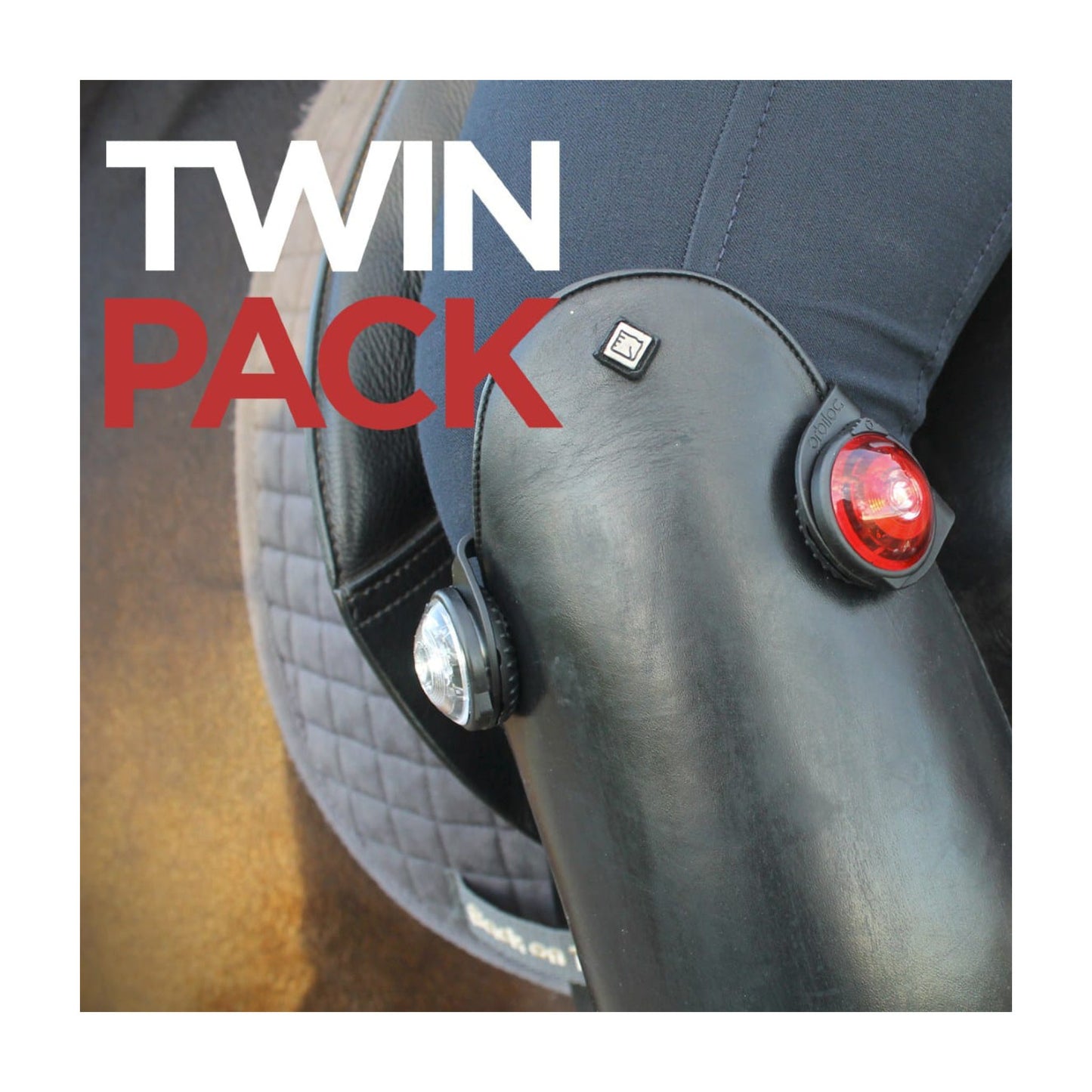 Orbiloc Dual Twin Pack Lygte - Hest & Rytter