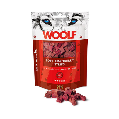 WOOLF Soft Cranberry Strips - 100 g