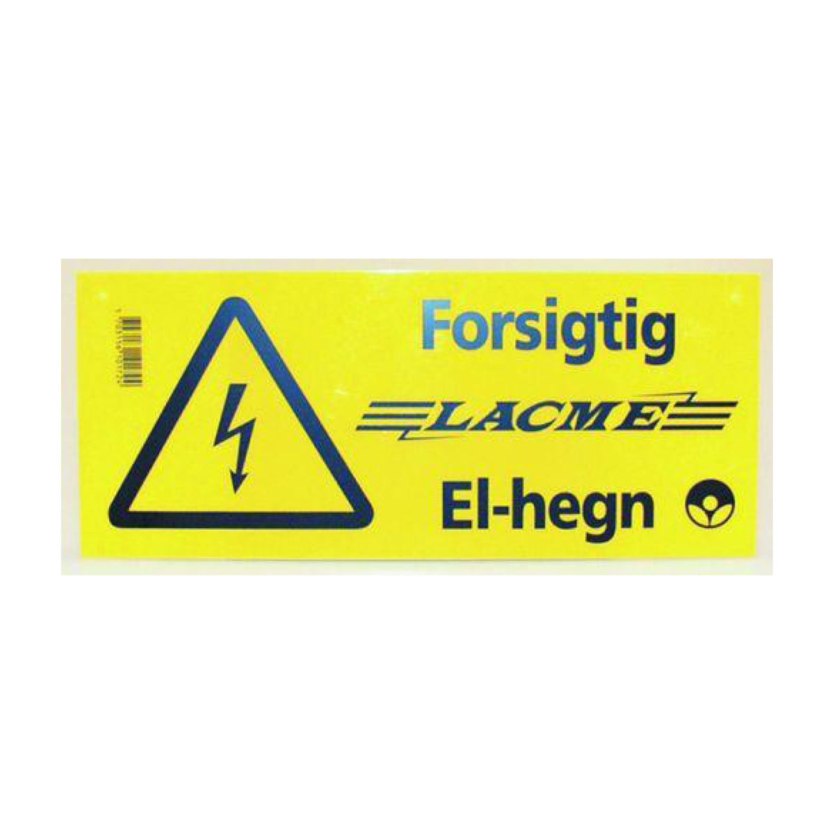 Gult advarselsskilt til hegn