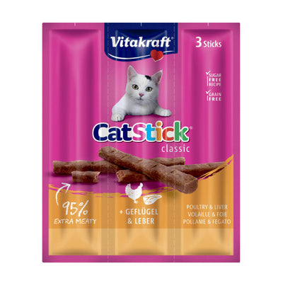 Vitakraft Cat-Stick kattesnack med Fjerkræ og Lever
