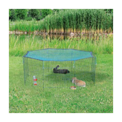 græsningsbur i metal med net til beskyttelse af kaniner