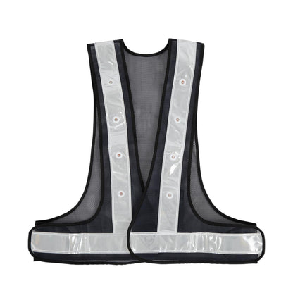 BR Refleksvest LED lys Sølv Voksen