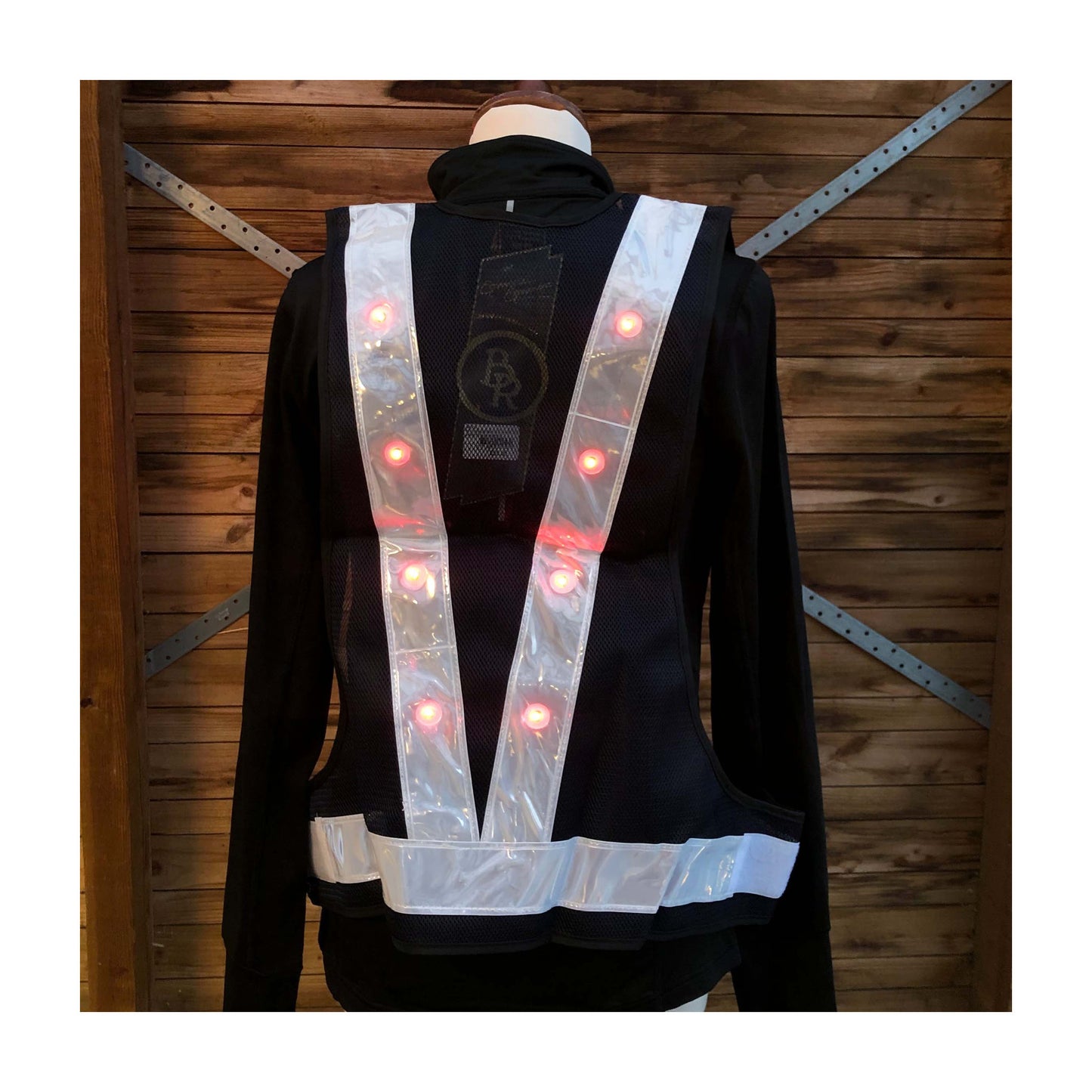 Refleksvest LED Sølv Voksen