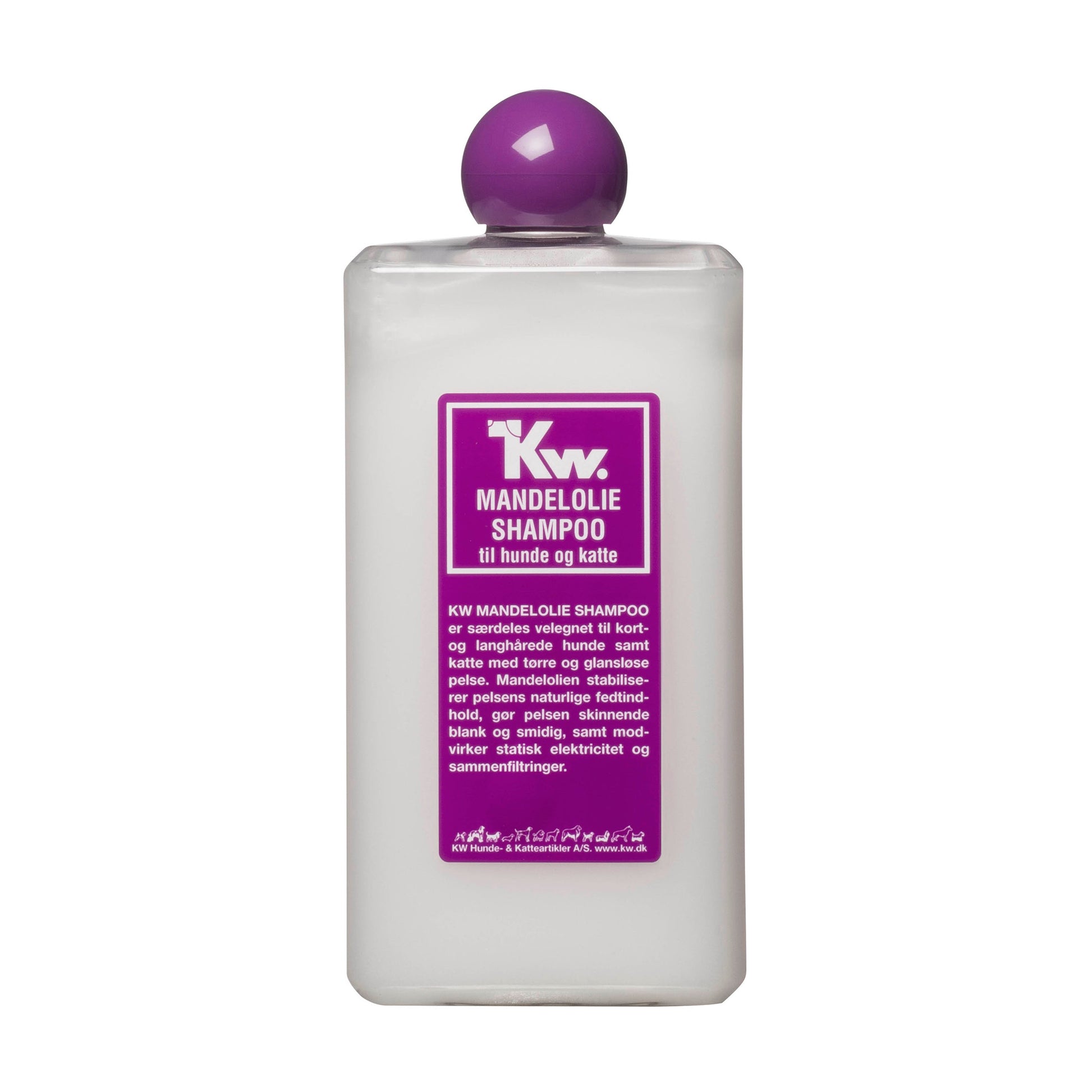 Plejende shampoo med mandelolie til hunde og katte fra KW
