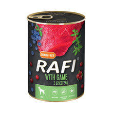 Rafi vådfoder til hunde med vildt 400g