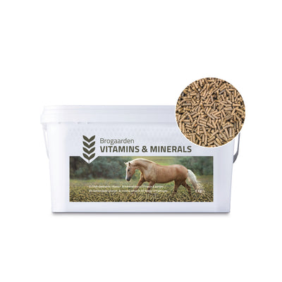 Brogaarden Vitamins & Minerals. Et koncentreret vitamin- og mineraltilskud til heste og ponyer