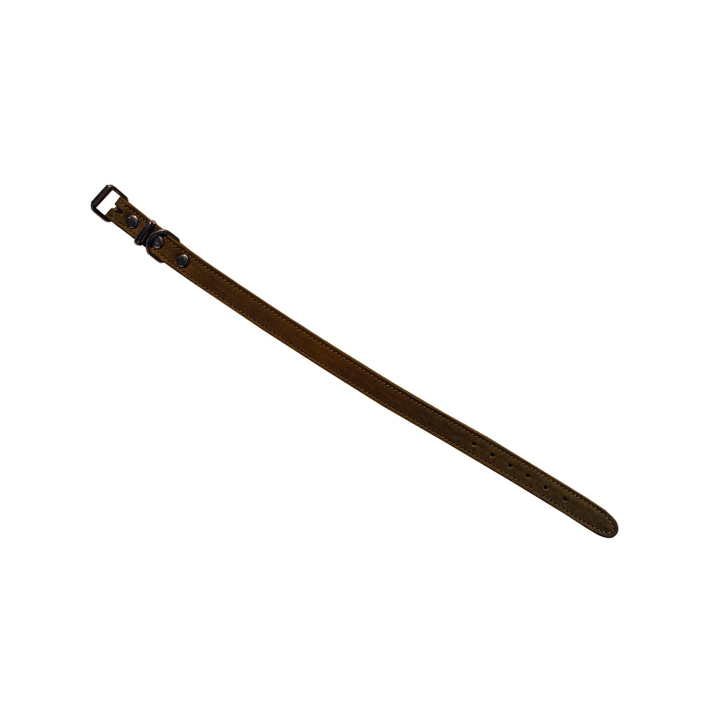 Soft Læderhalsbånd Brun 19-27cm