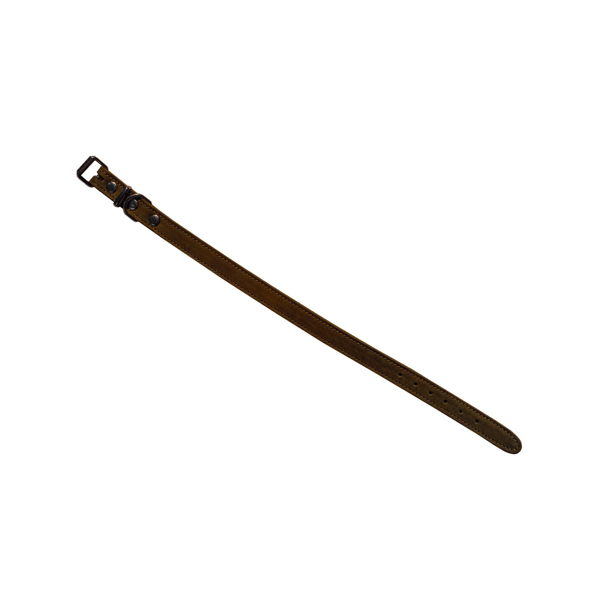 Soft Læderhalsbånd Brun 19-27cm