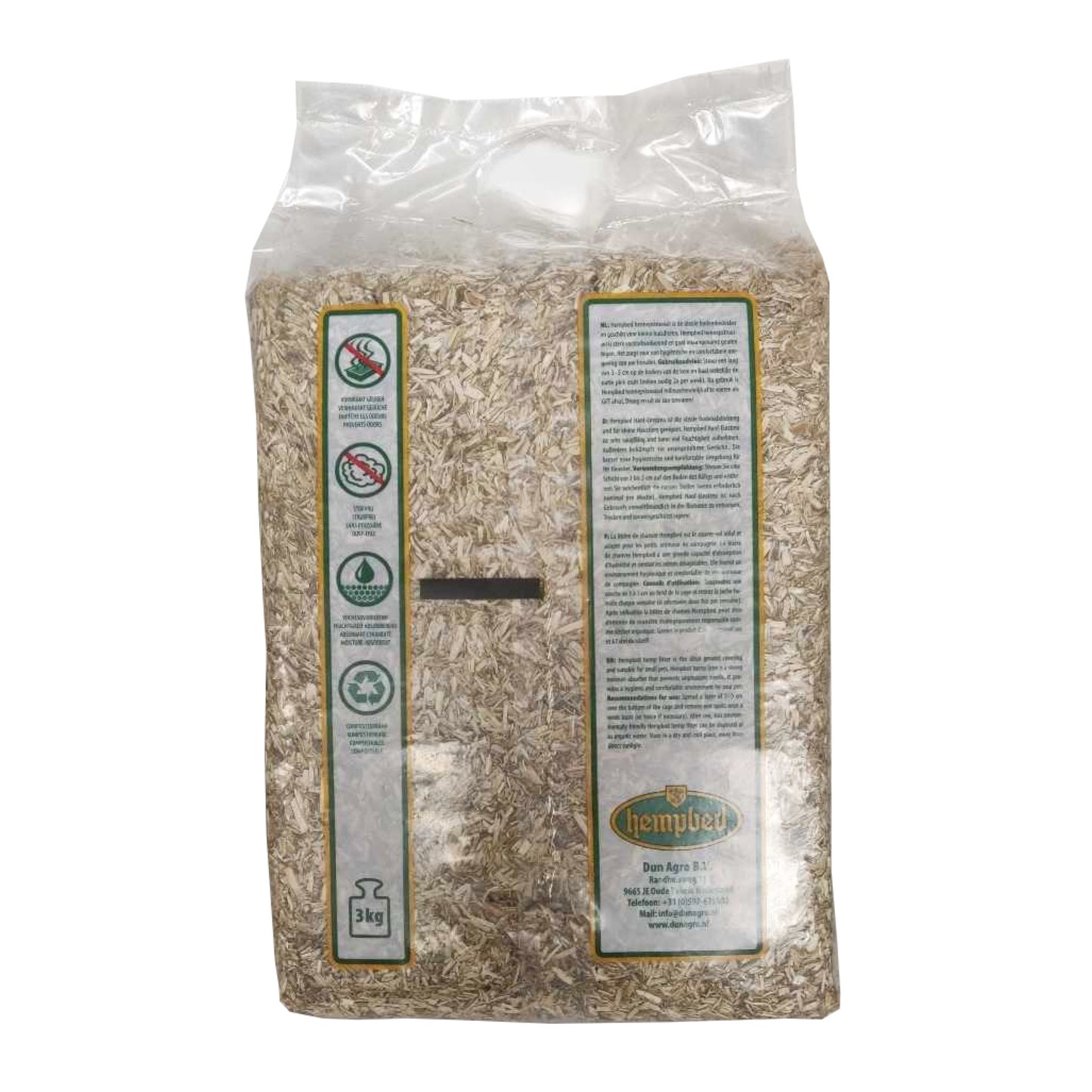Hempbed Hampestrøelse - Neutral - 3 kg