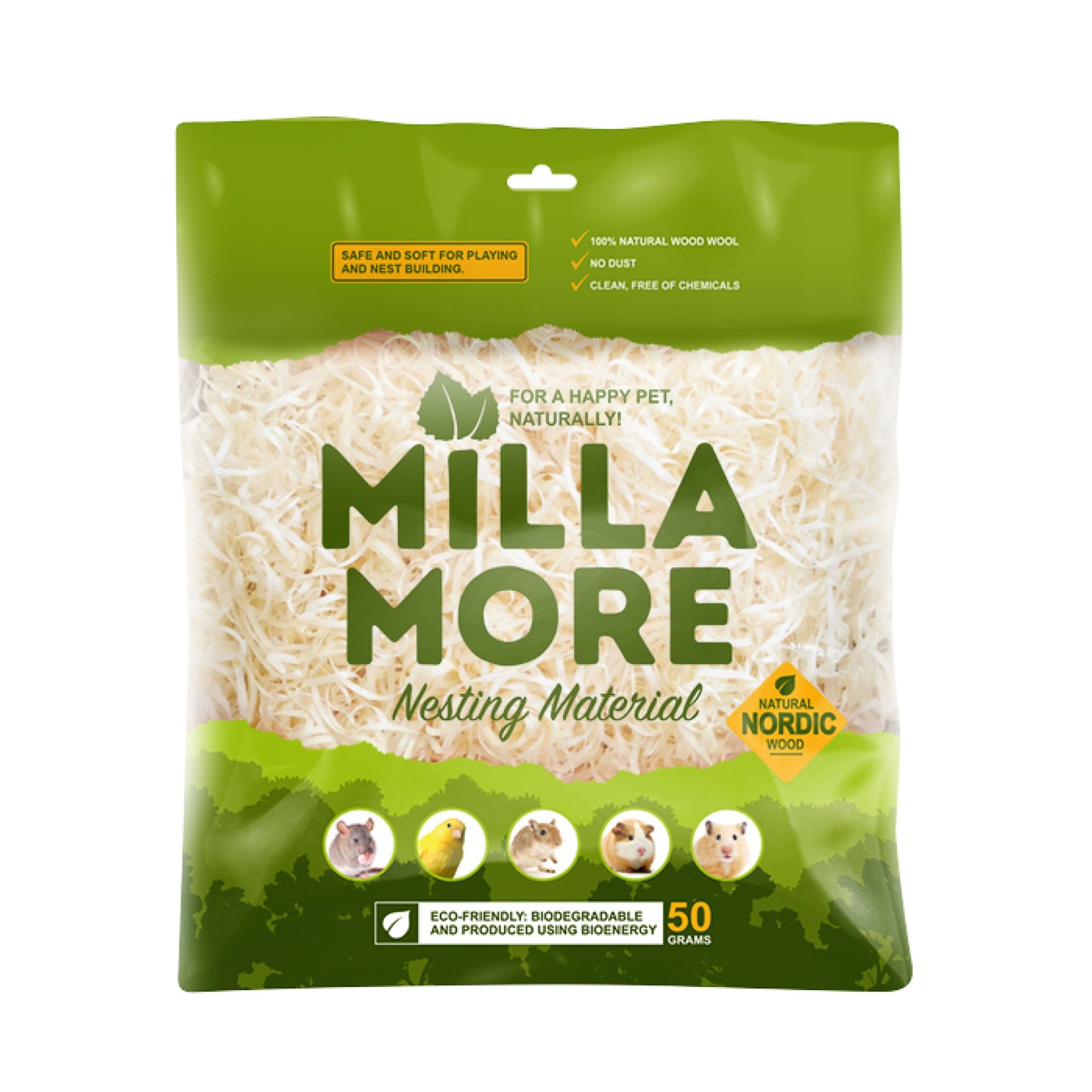 Millamore Redemateriale - Træuld - 50 g