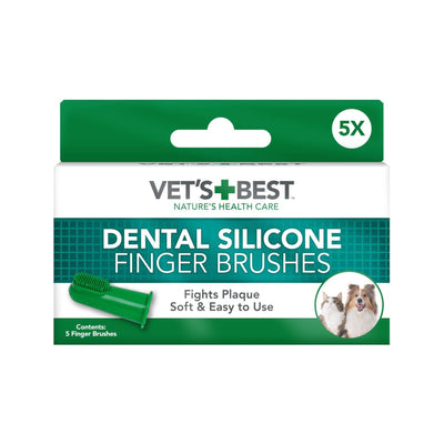 Vets Best Dental Finger Toothbrush - Fingertandbørste - 5 stk